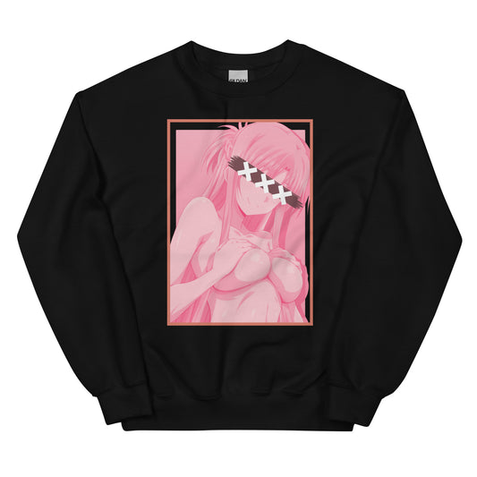 SAO Asuna Nude almost NSFW Tee Shirt Artsy Fan Art on a Black Sweater